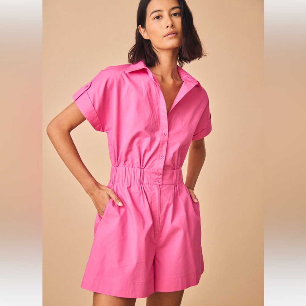 Hunter Bell Reed Azalea Pink Romper - Picture 2 of 5